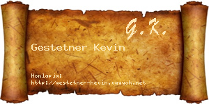 Gestetner Kevin névjegykártya